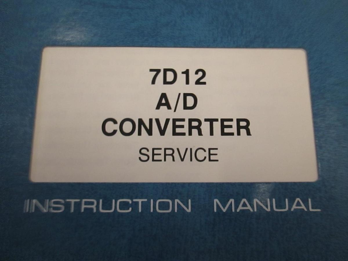 Used Tektronix 7D12 A/D Converter Service Instruction Manual, Used