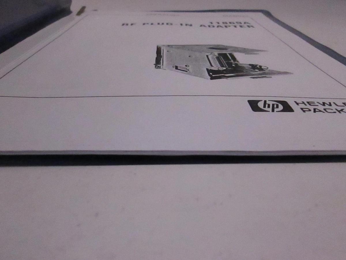 Used HP 11869A RF Plug-In Adapter Operating Manual, Used