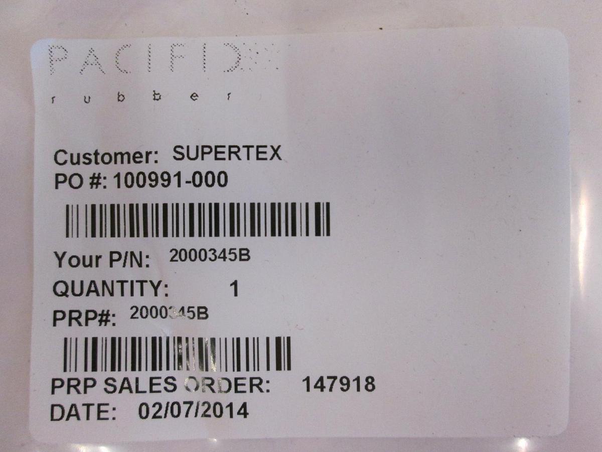 Used Pacific Rubber, 2000345B Silicone White, O-Ring Lot of 20