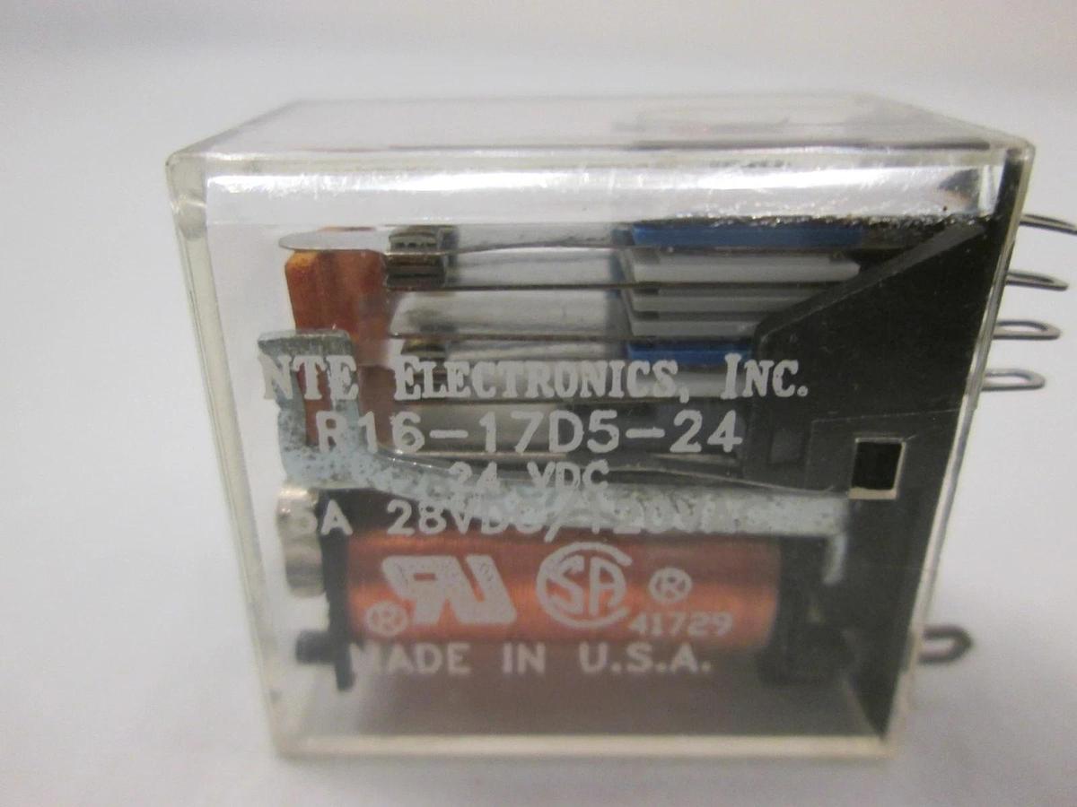 Used NTE Electronics, R16-17D5-24, Relay,24VDC, Used