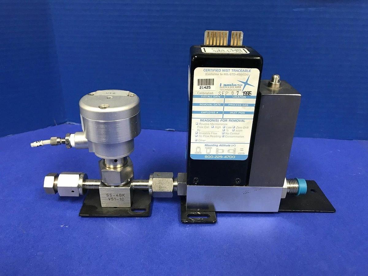 Used Unit UFC-1500A MFC Assy, N2, 1 SLM w/ SS-4BK-V51-1C Valve, Used