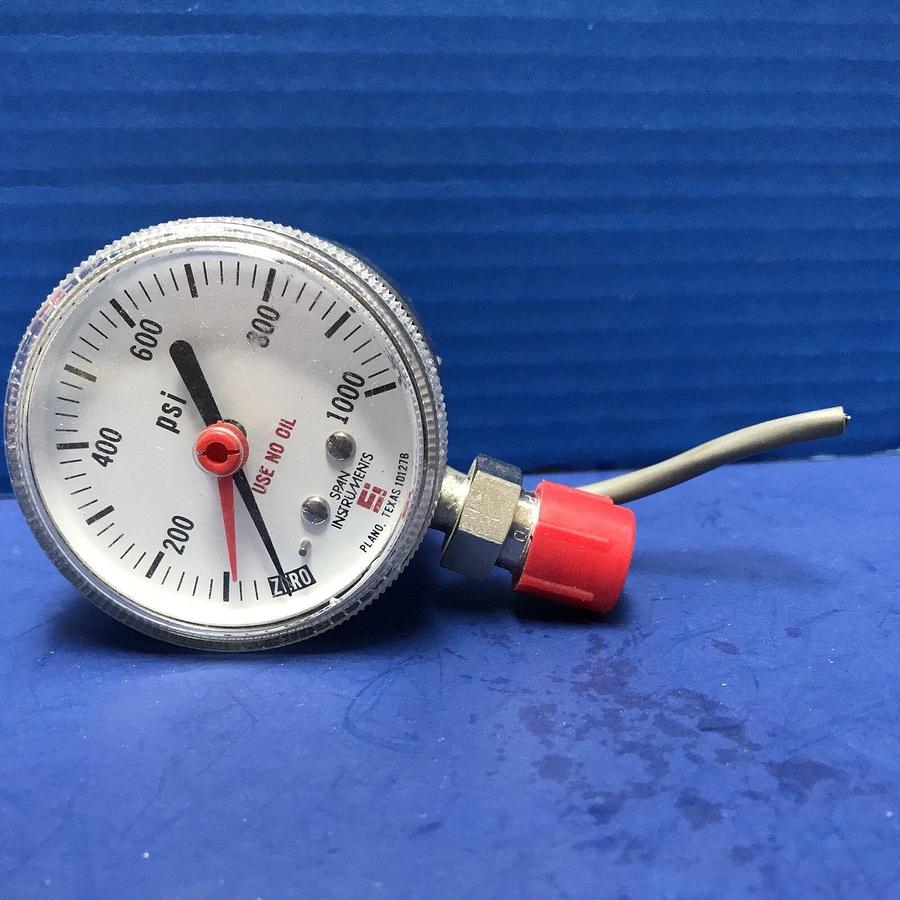 Used SPAN IPS 122 TYPE 1 Indicating Pressure Switch, 0-1000 psi, 1/4" MVCR, Used