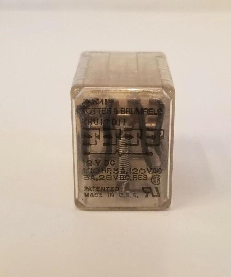 Used POTTER & BRUMFIELD KHU17D11 Relay, 3A, 28 VDC, Lot of 2