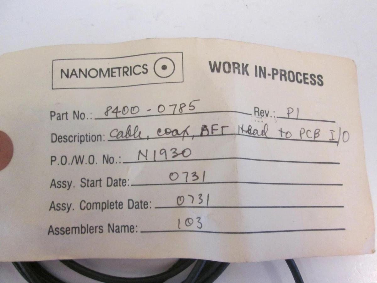 Used Nanometrics 8400-0785 Extension Cable, New