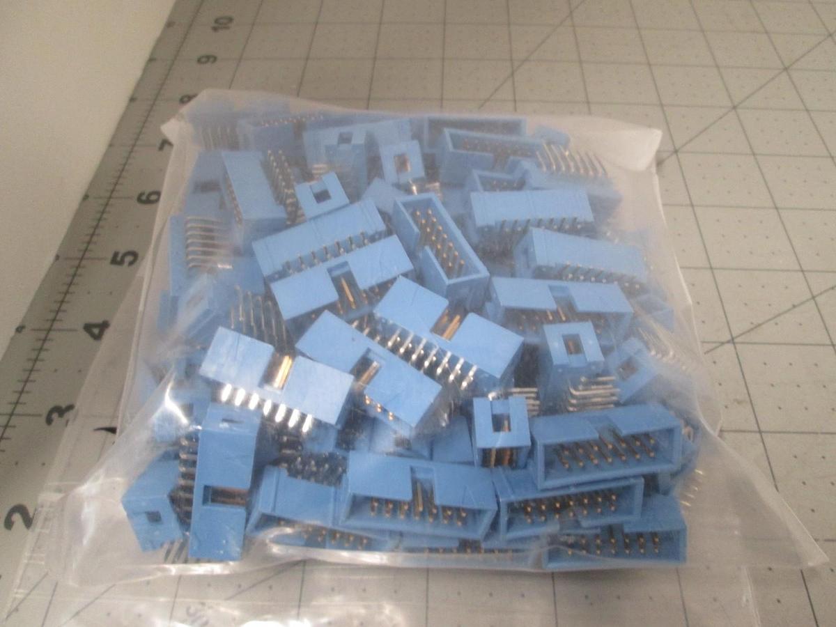 AMP, Connector, 609-1407, Ribbon, 14 Pos Male, 90 Deg Mount, New, Lot of 100
