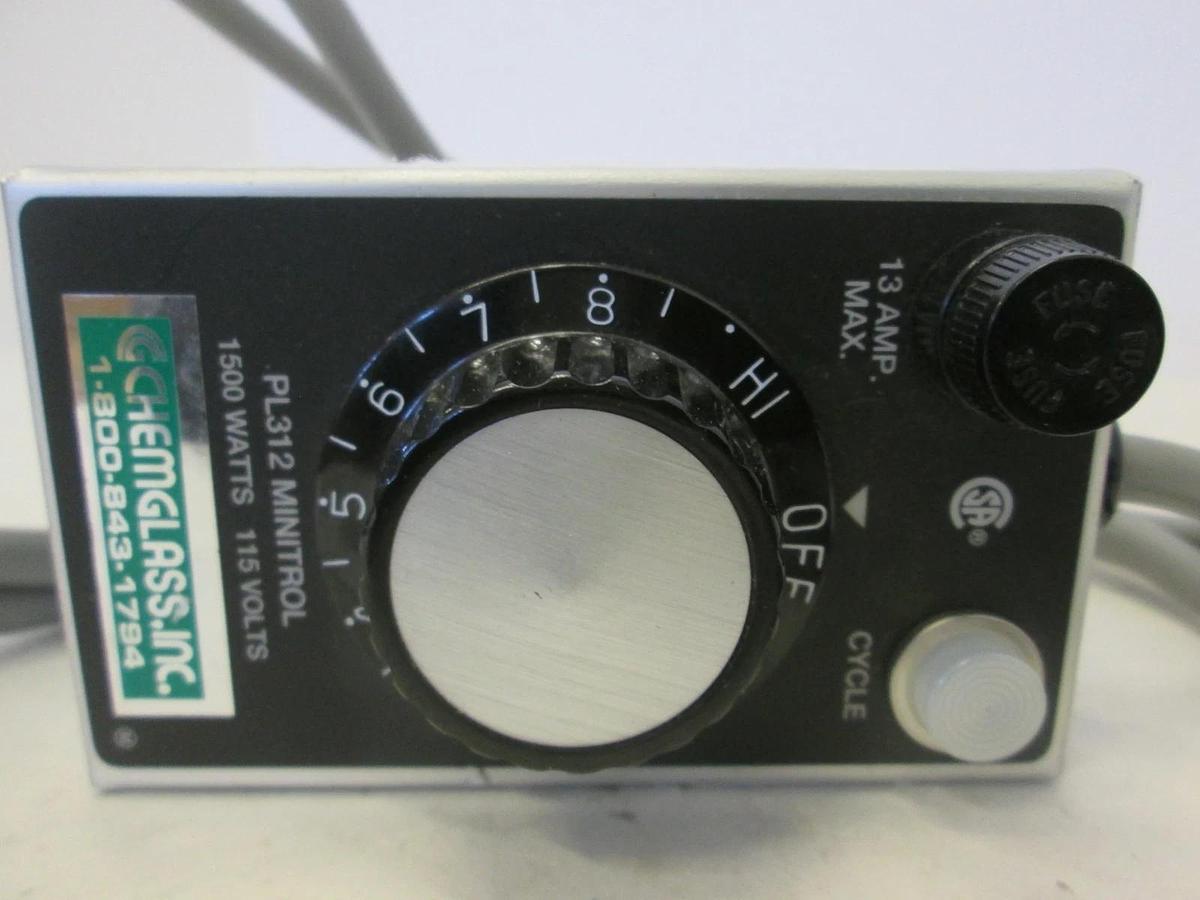 Used Chemglass Inc., PL312 Minitrol, Temperature Controller, Used