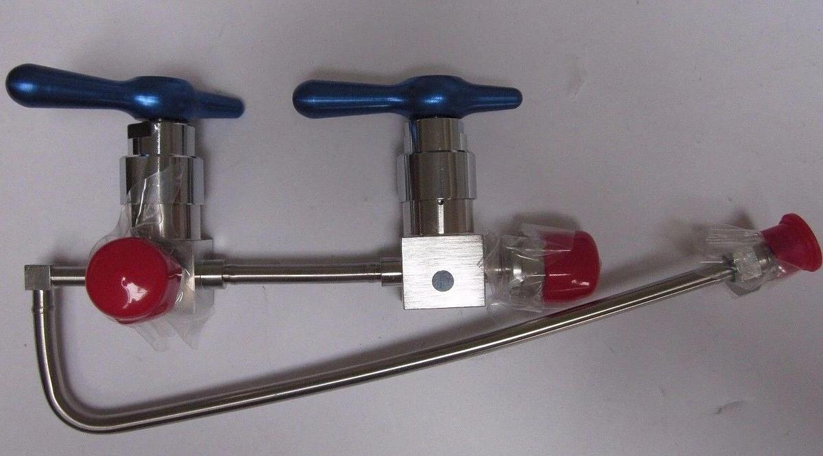 Ewal Titan Double Diaphragm Valve Assembly 1/4 Turn Knob, 1/4 VCR Fittings
