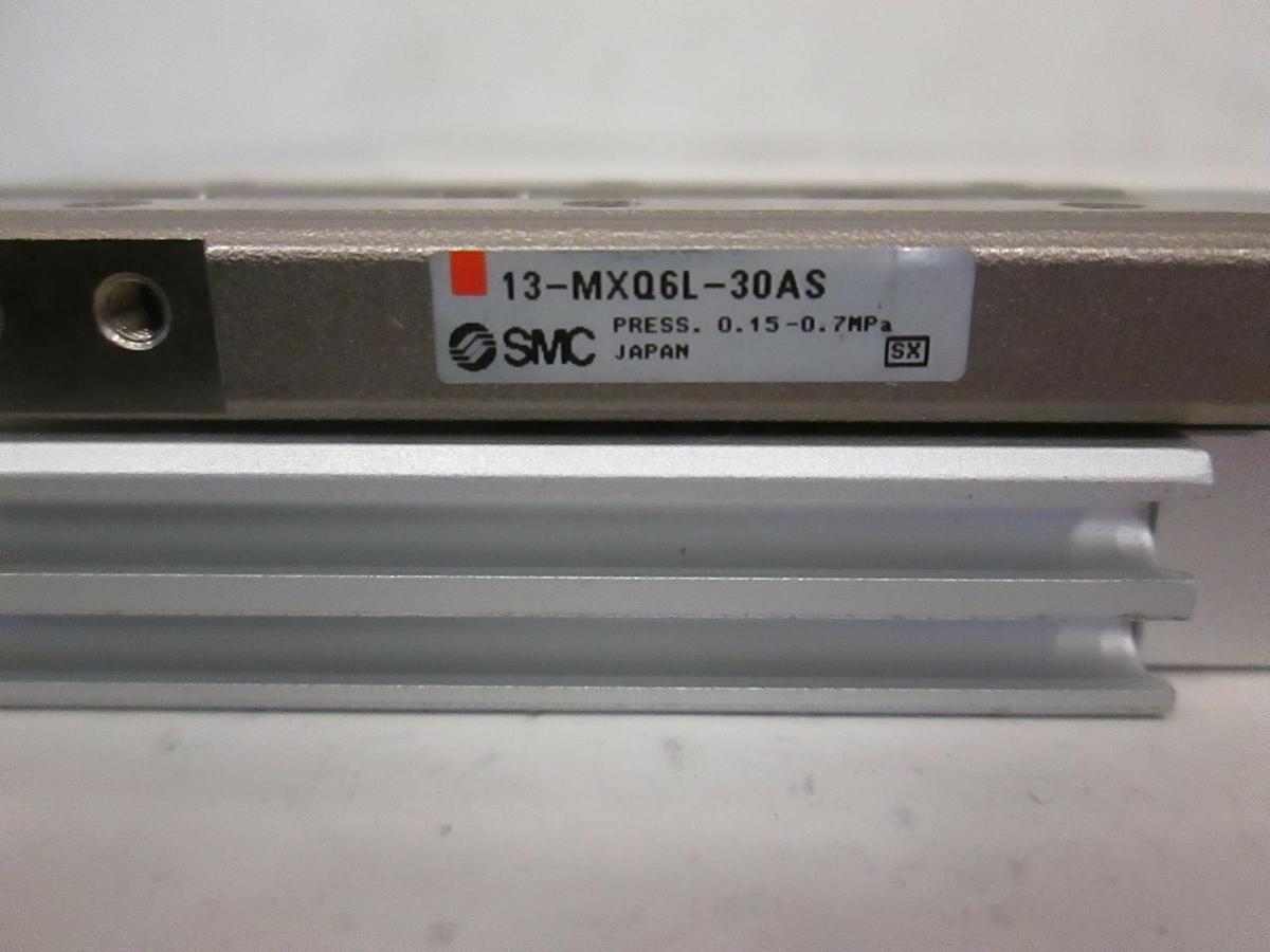 Used SMC, 13-MXQ6L-30AS, Air Cylinder Linear Slide Actuator Table, Used