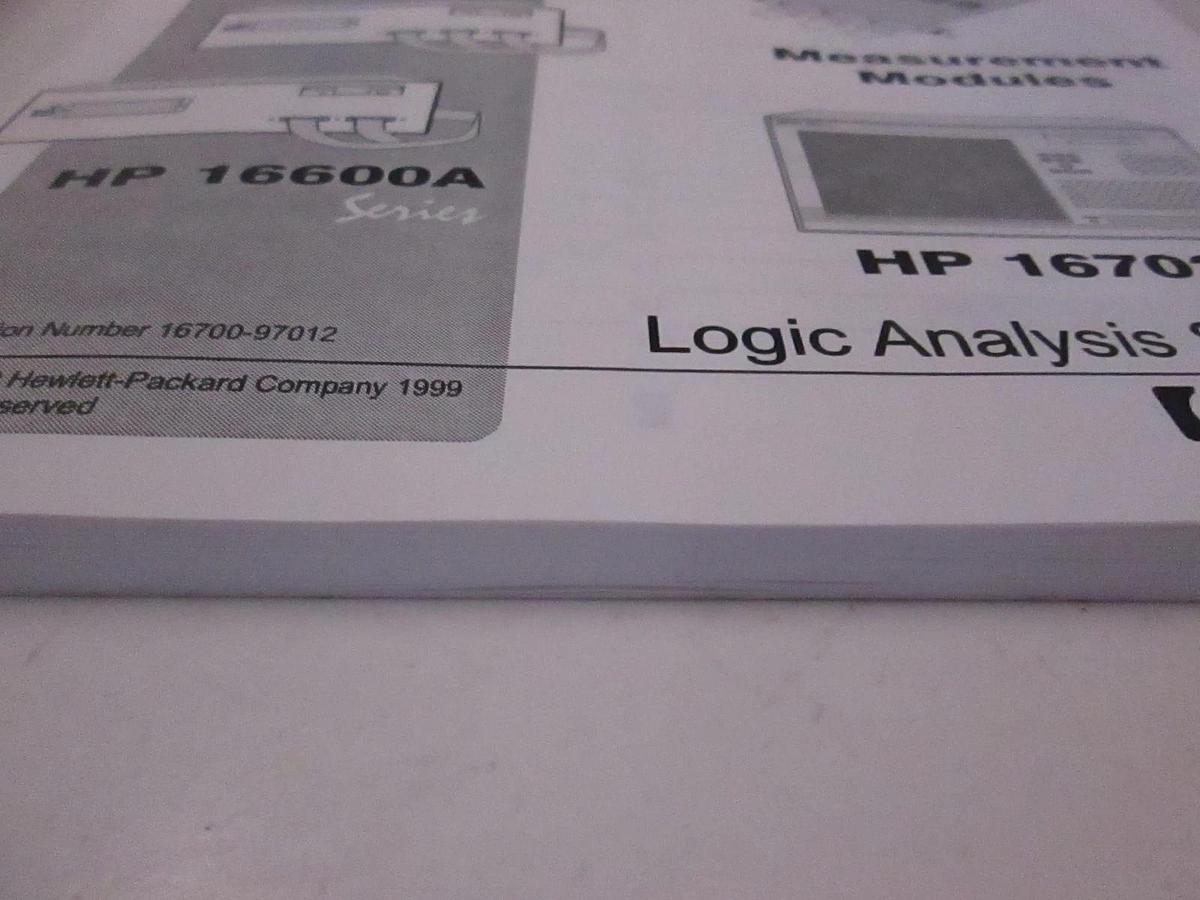 Used Agilent Measurements Systems Installation Guide HP 16600A Series, Used