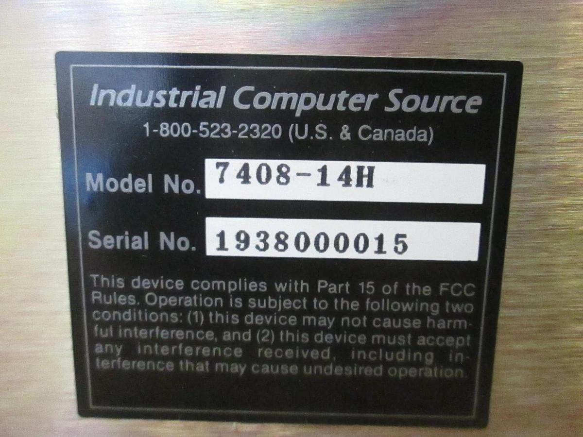 Used Industrial Computer Source 7408-14H Control Unit, Complete. Used