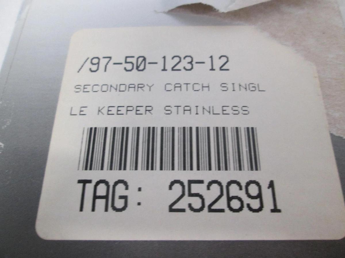 Southco, 97-50-123012, Secondary Catch Single Keeper, SS, New, Lot of 5