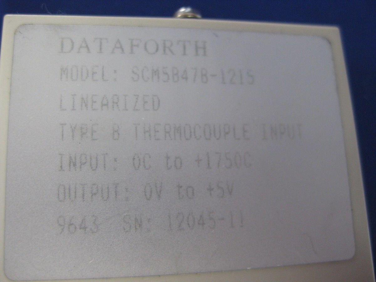 Used DATAFORTH SCM5B47  TYPE B Linearized Thermocouple Input Module , Used