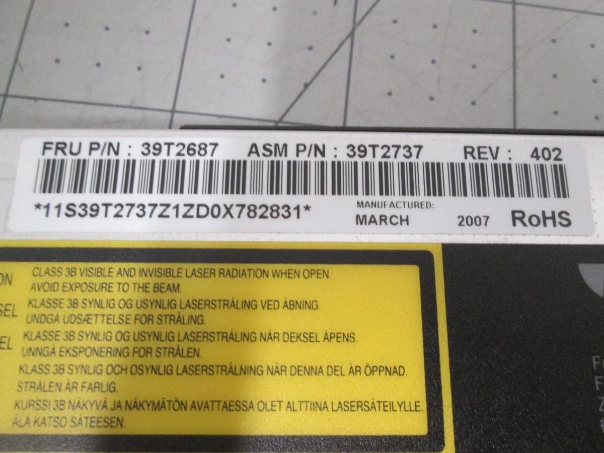 IBM, Lenovo, 39TZ687, CD-RW/DVD Drive GCC-4247N, Type C2 Data Storage, New