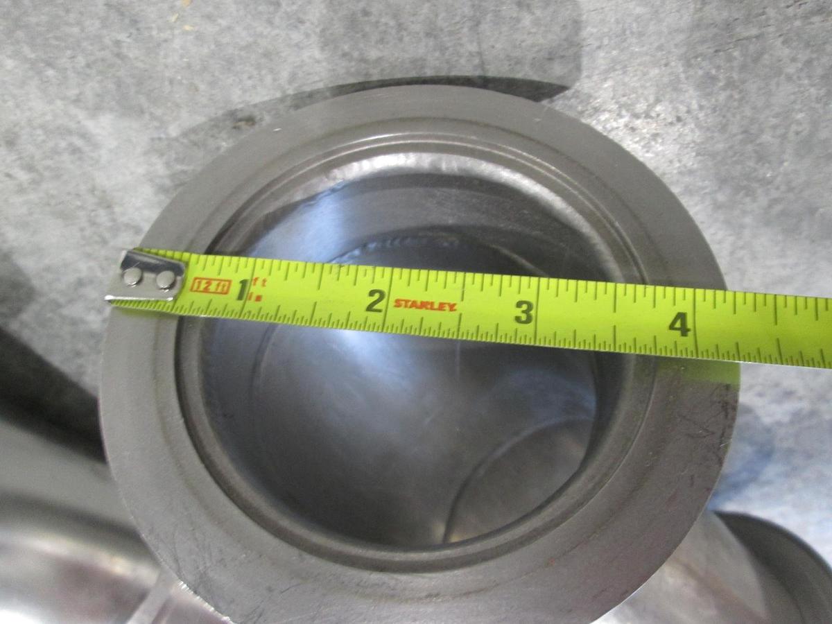 Used ISO80-ISO80 Stainless Steel Elbow Adapter, Used, Lot of 2