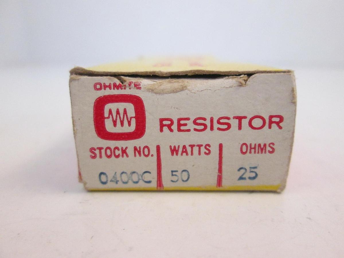 Ohmite 0400C, Resistors, 25 Ohms, 270-50K-40