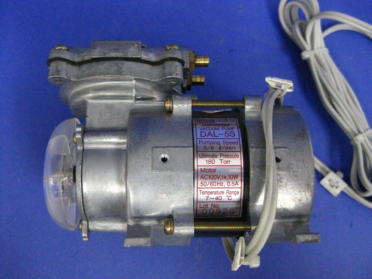Used Ulvac DAL-55 Diaphragm Vacuum Pump 5/6 l/min 180 TORR, Used