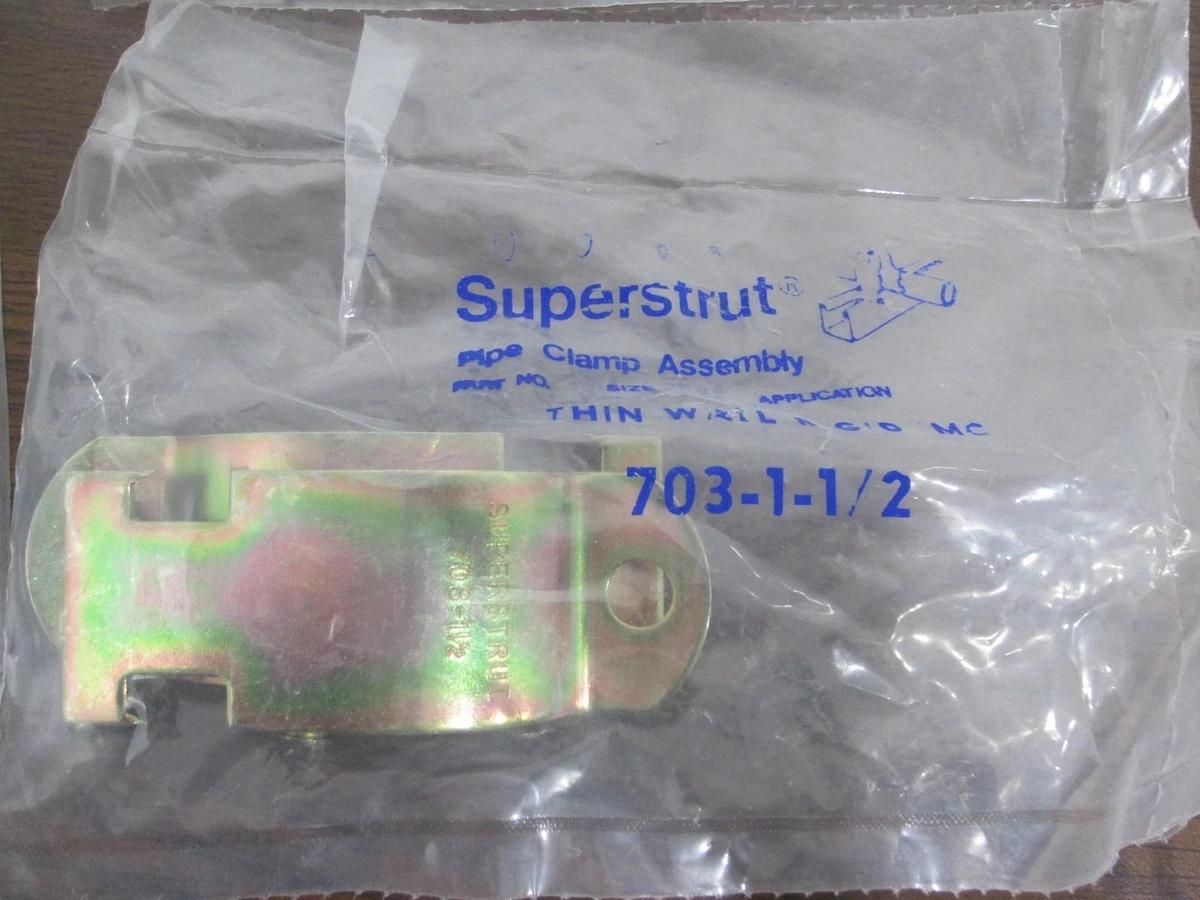 Superstrut, 703-1-1/2, Thin Wall Pipe Clamp Assy, New, Lot of 6