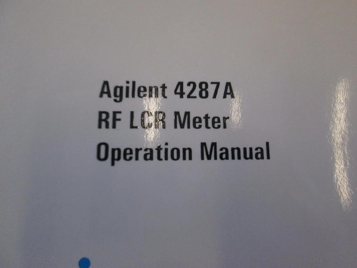 Used Agilent 4287A RF LCR Meter Operation Manual, Used