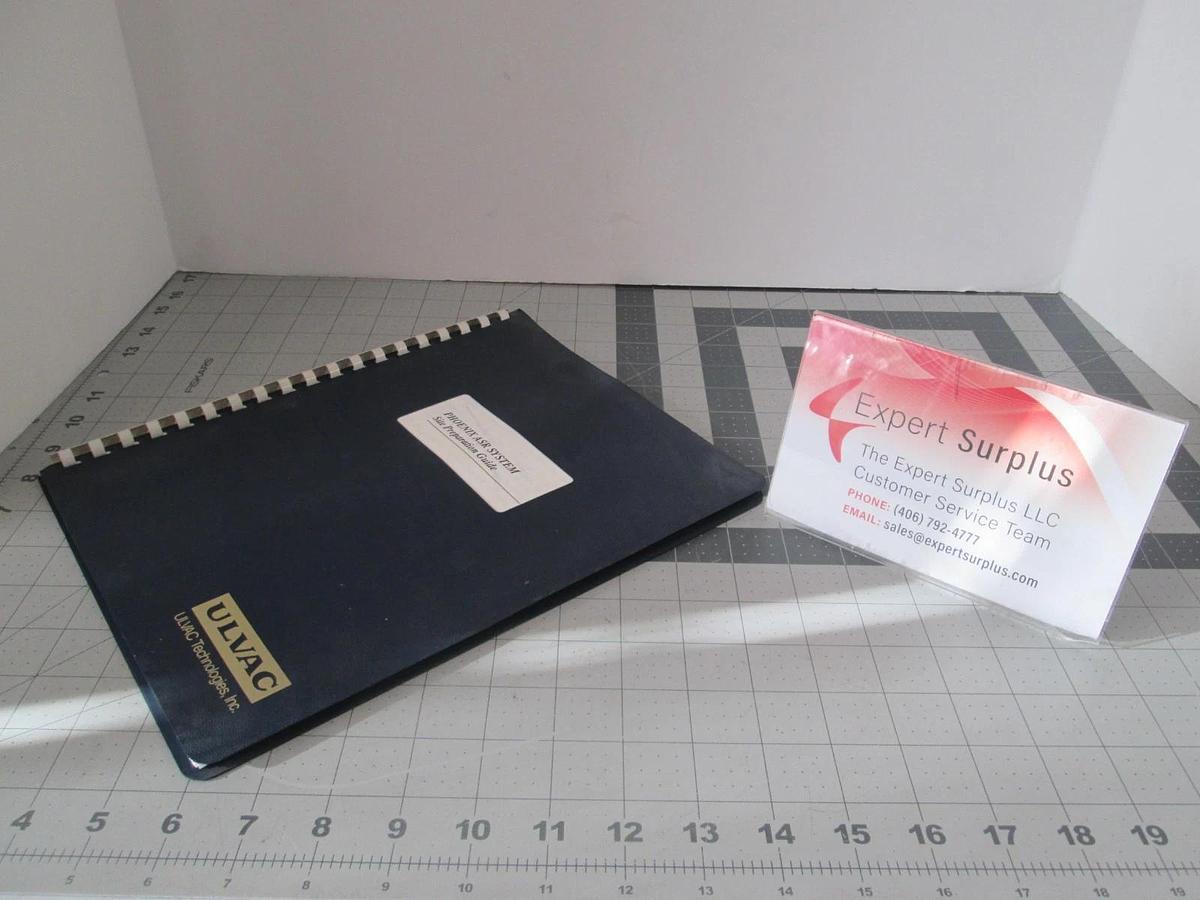 Used Ulvac, Phenix ASR System, Site Preparation Guide, Rev. 1, 1013362, Used