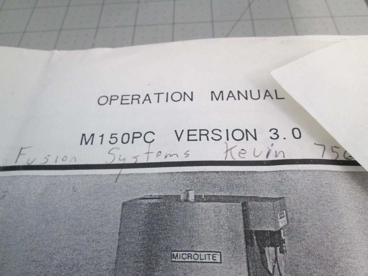 Used Fusion, M150PC Version 3.0, Operation Manual, 089124, Used