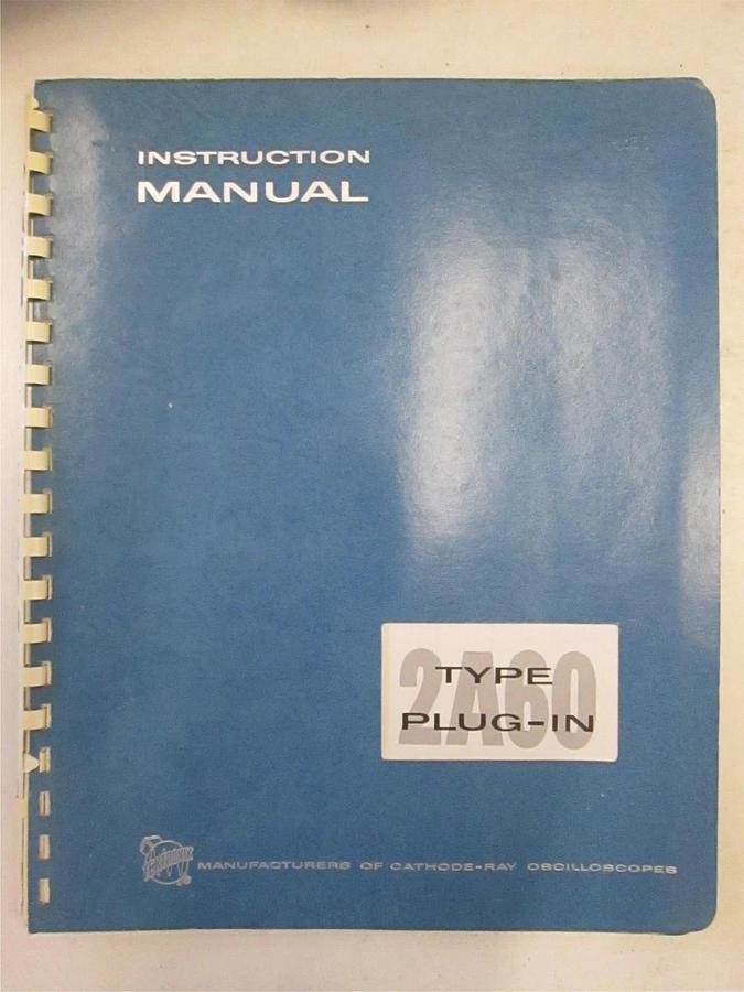 Used Tectronix Type 2A60 Plug-In Instruction Manual, Used