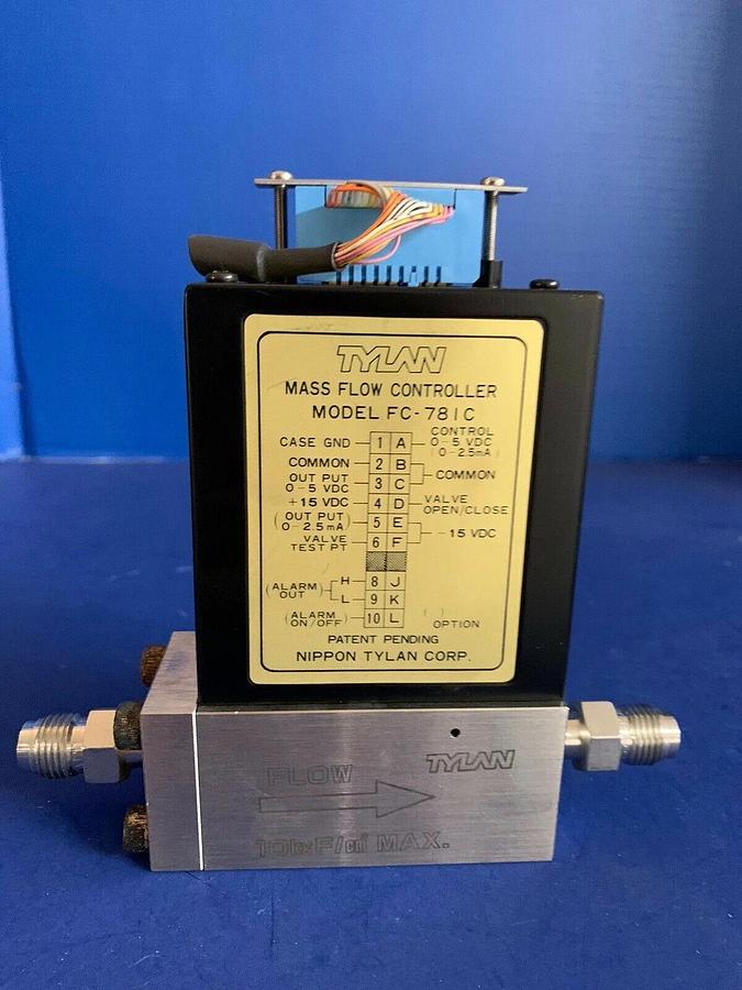 Used Tylan FC-781C Mass Flow Controller, 20SLM, N2, 1/4" MVCR , Used