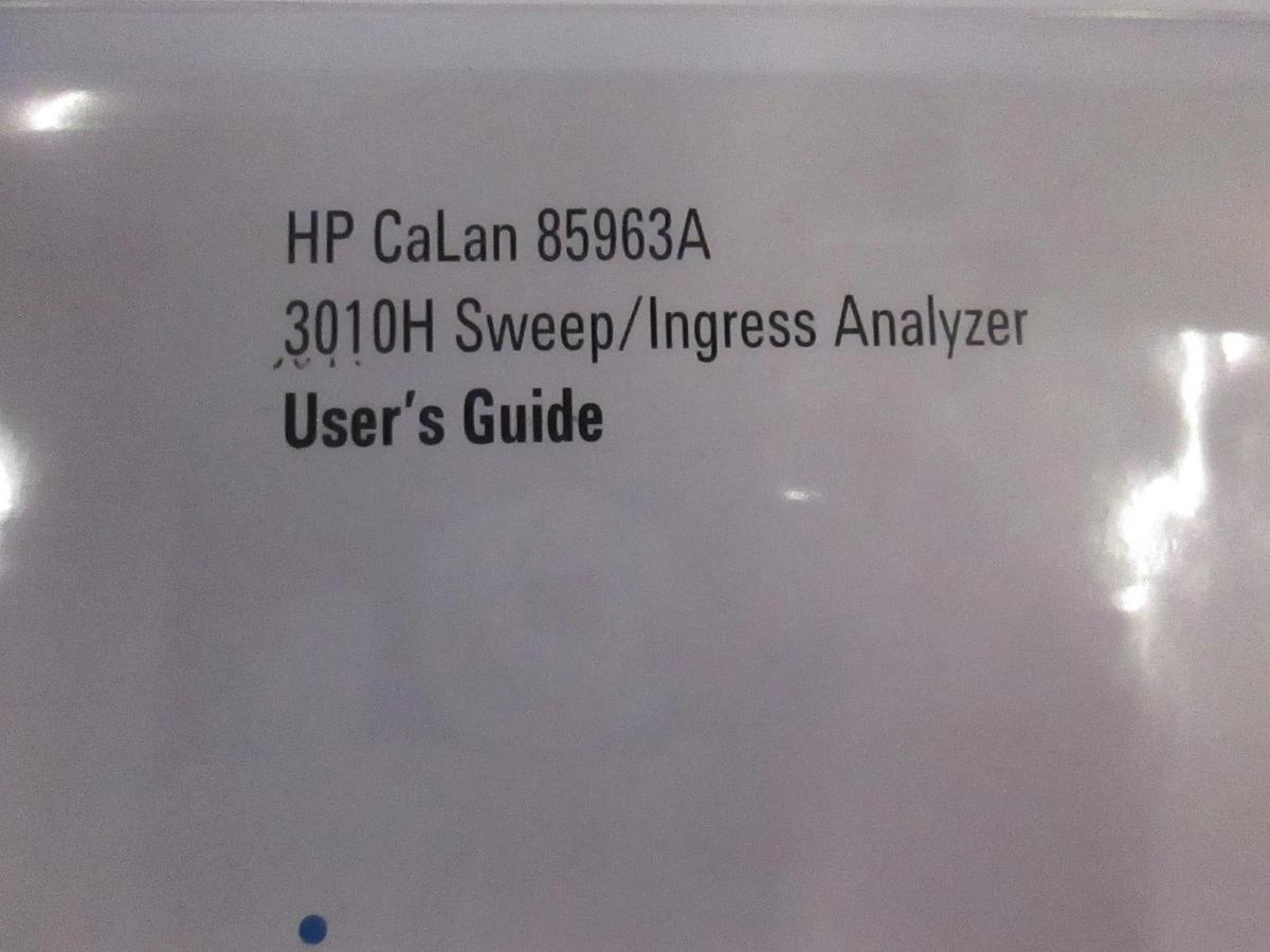 Used Agilent CaLan 85963A 3010H Sweep/Ingress Analyzer User's Guide, Used