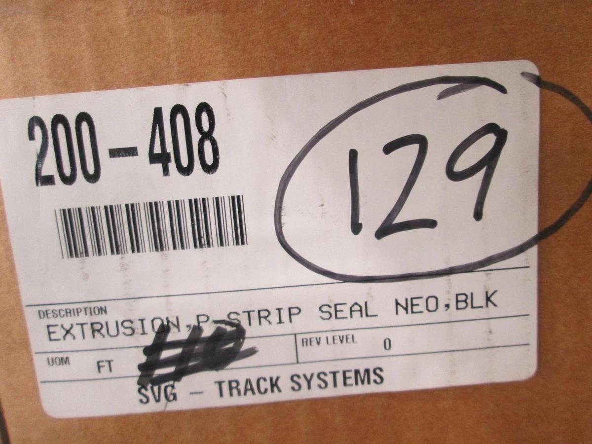 Extrusion, P-Strip Seal NEO, Black, 129', 200-408, new old stock