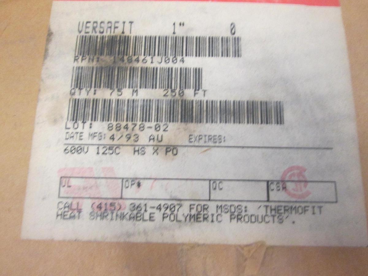 RAYCHEM, 120-049, SHINK TUBING 1"DIA BLACK, New, 250FT