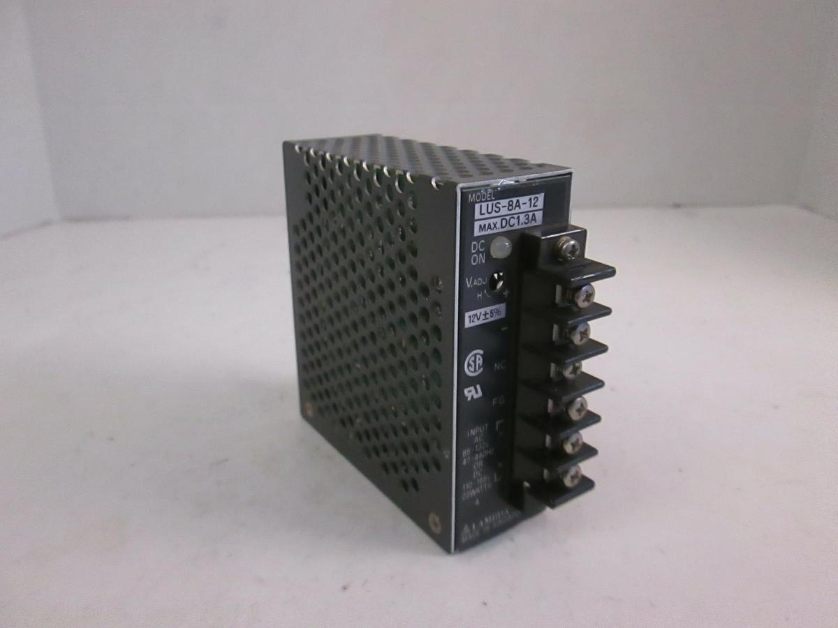 Used Lambda LUS-8A-12, Power Supply, 12 volt 1.3 A, 85-132VAC or 110-165VDC, Used