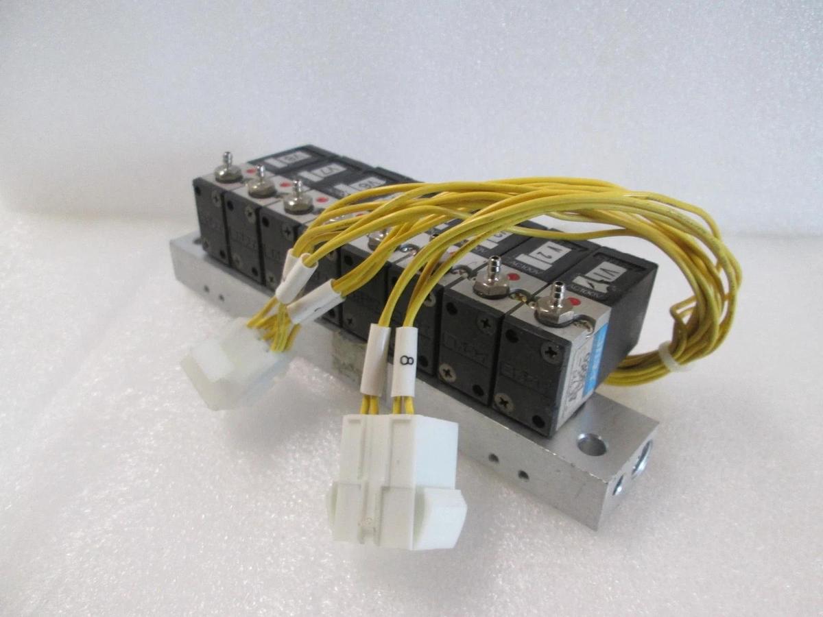 Used Koganei, 030E1, Solenoid Valve Block Assy, w/ 12 Pin F Connector 8 Valve, Used