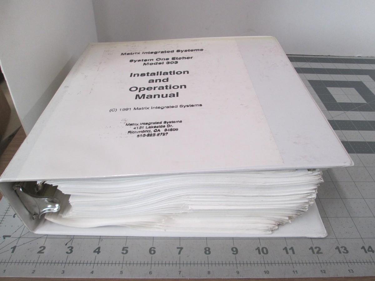 Used Matrix, Installation and Operation Manual For Model 303, Used