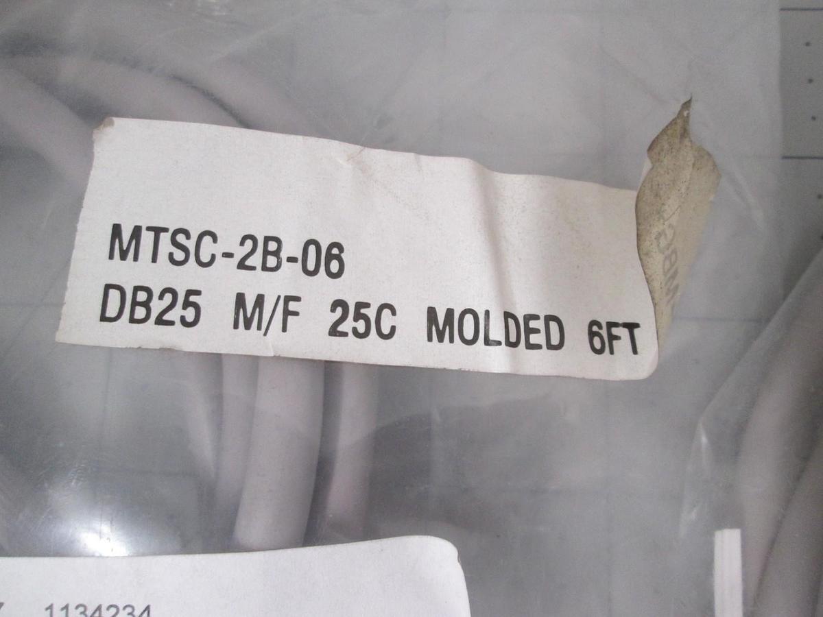 MTSC-28-06, DB25 M/F 25C Molded Cable 6 Ft New, Lot of 2