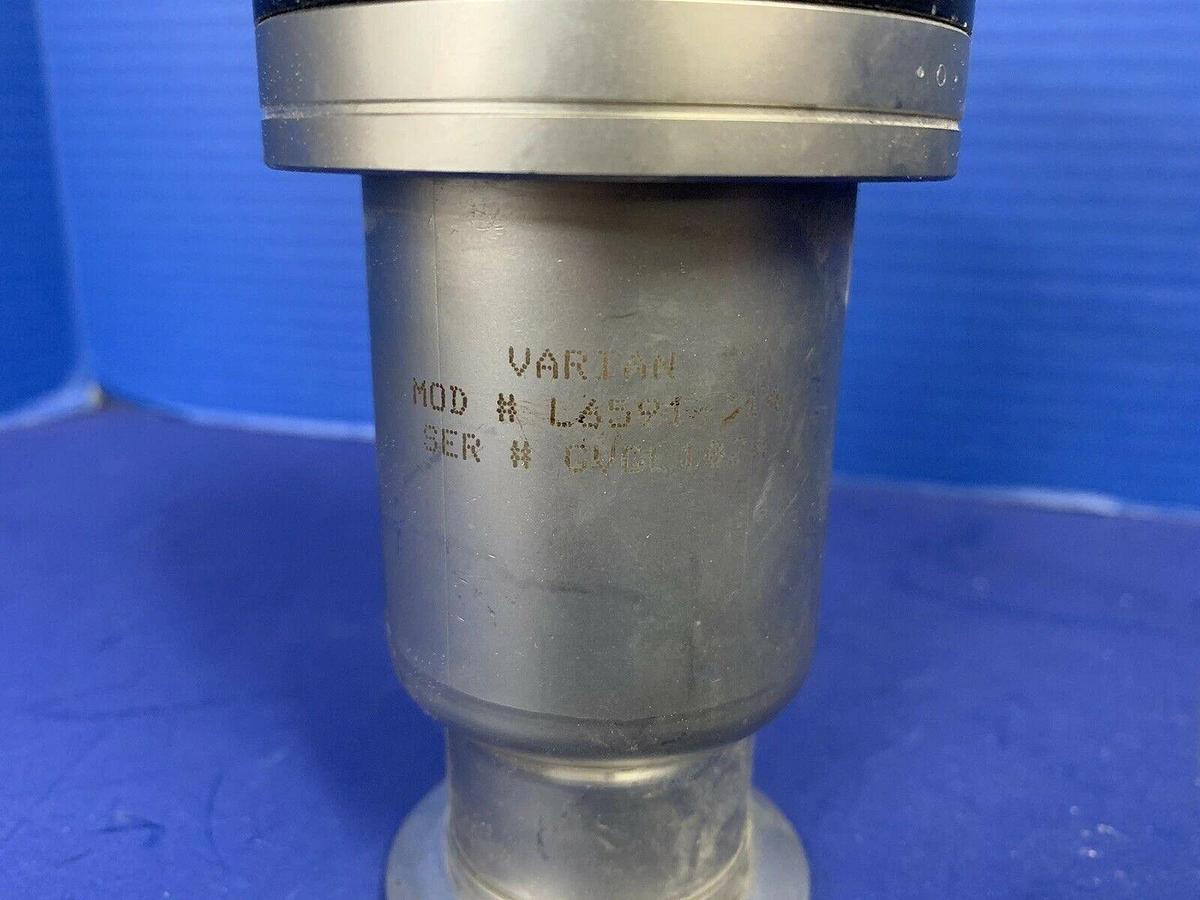Used Varian L6591-314 Angle Air Vacuum Valve, NW40, Used