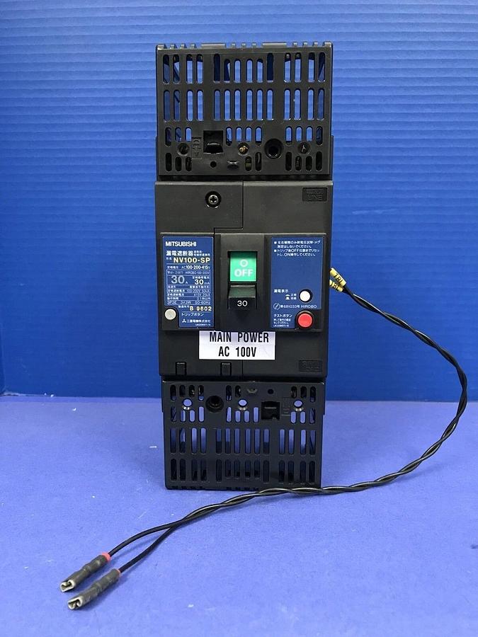 Used Mitsubishi Circuit Breaker NV100-SP 3 Pole, 30A, 100/200/415 VAC, Used