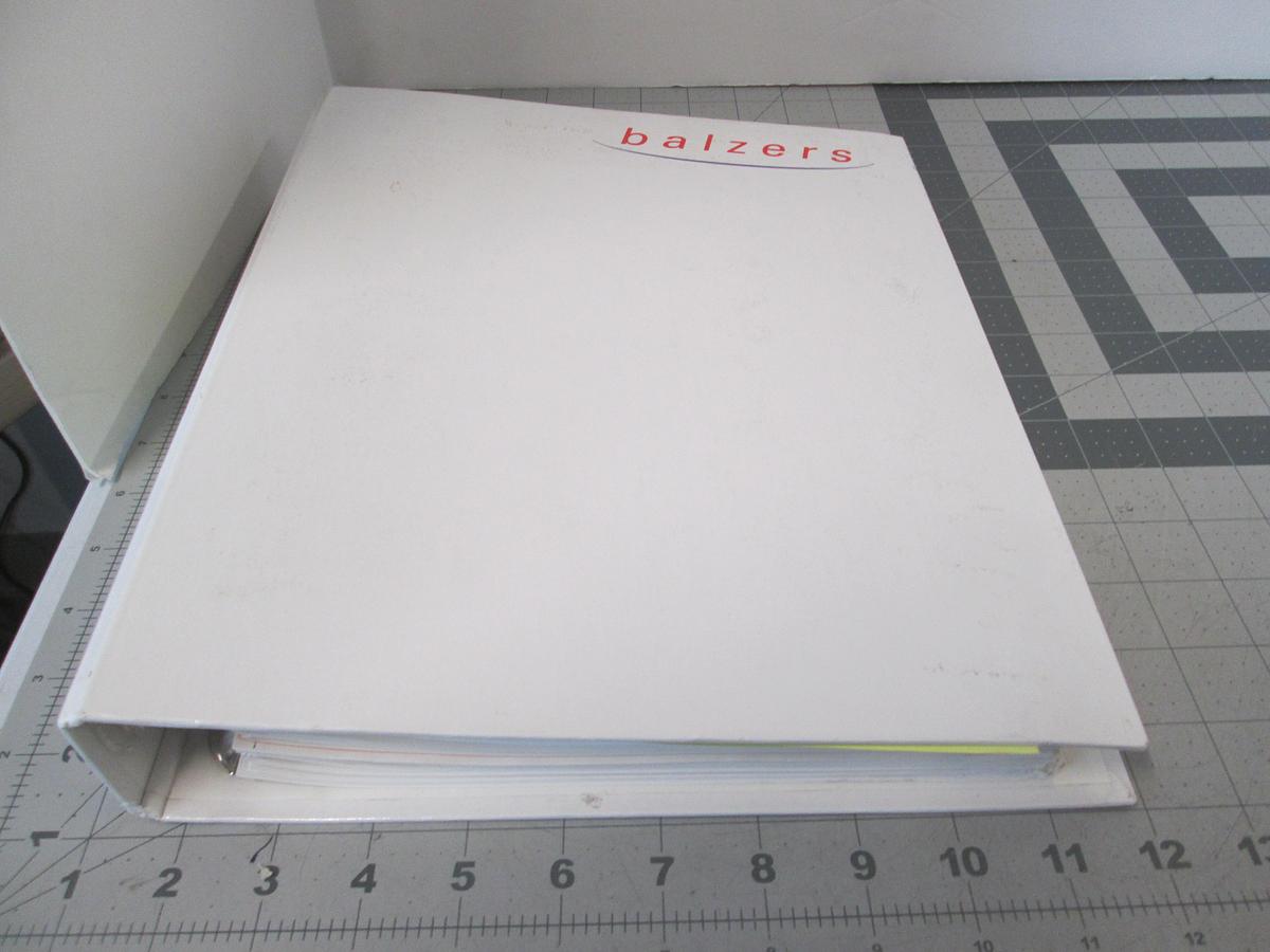 Used Balzers, HLT 160, Helium Leak Detector Manual, Used
