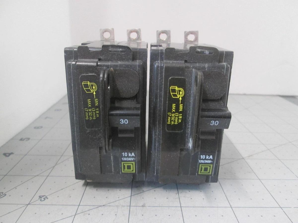Square D, QO215, 2 Pole, Circuit Breaker, 10KA, 120/240V, QO Series, New, Lotof2