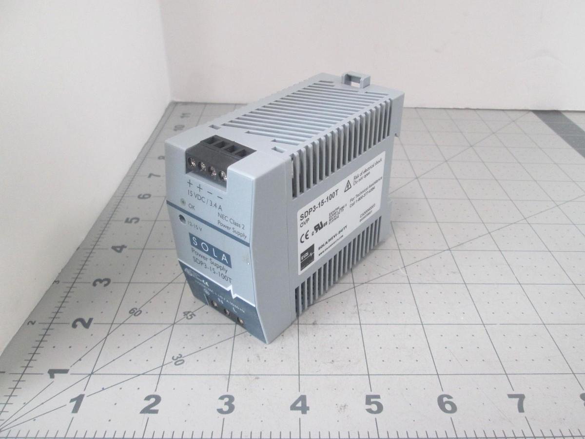 Used Sola, SDP3-15-100T, Power Supply, New