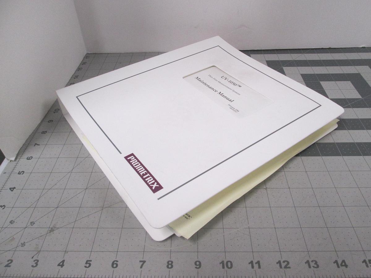 Used Tencore, Prometrix, UV-1050 Thin Film Measurement System, Maintenance Manual, Used