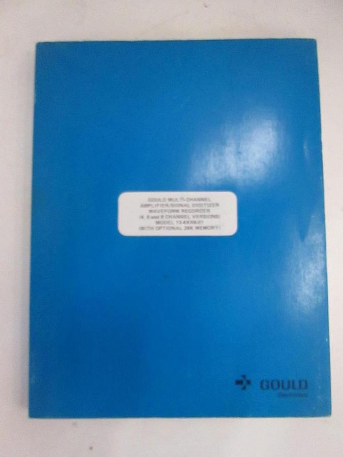 Used Gould Multi-Channel Amplifier/Signal Digitizer Model 13-4XX6-01 Manual, Used