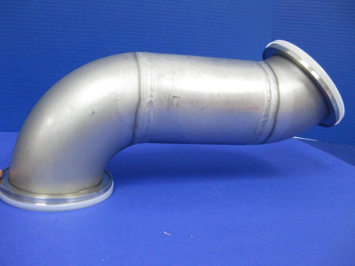 Used Stainless Steel Double Elbow Vacuum Pipe 90°/45°, ISO-100