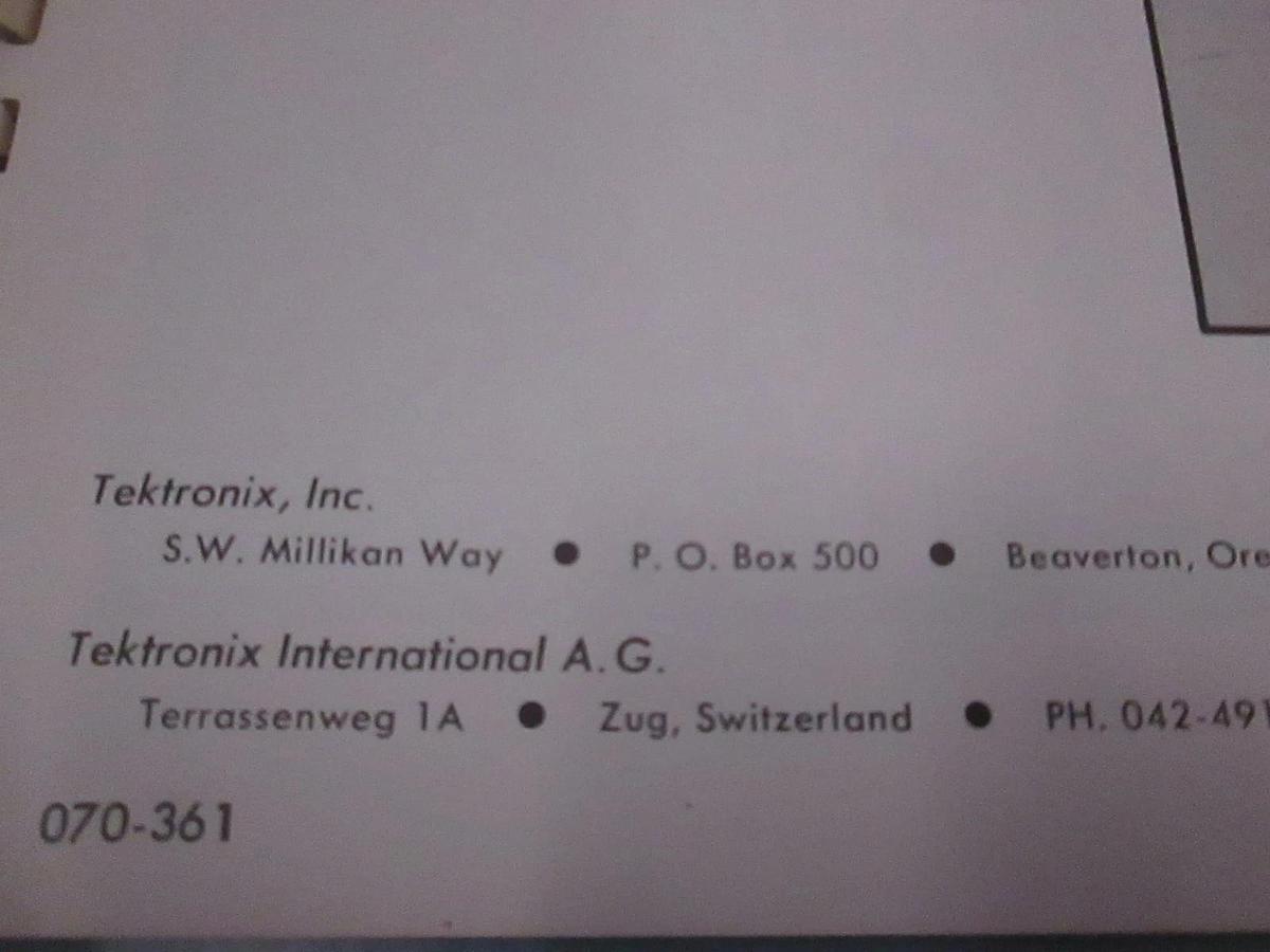 Used Tektronix Type 291 Instruction Manual, Used