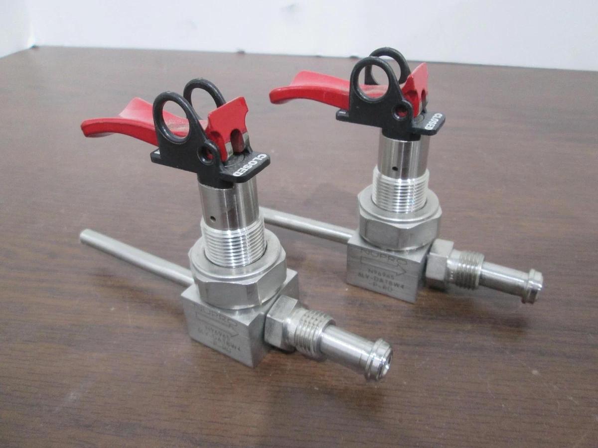 Used Nupro, 6LV-DATBW4-P-RD, Diaphragm Valve, Used, Lot of 2