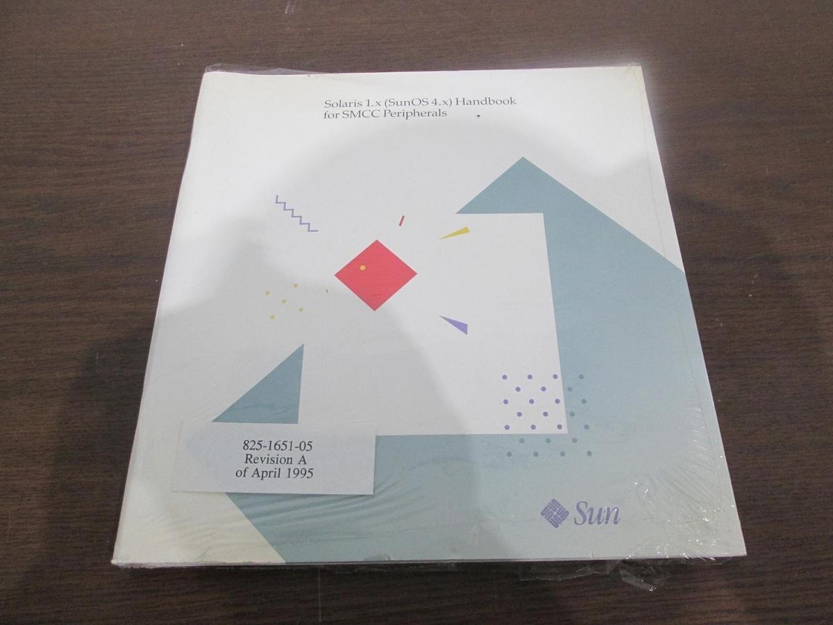 Used Sun, Solaris 1.x (SunOS 4.x) Handbook for SMCC Peripherals, 825-1651-05, New