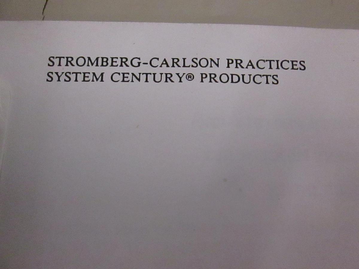 Used Stromberg-Carlson Remote Line Switch 4000 Clock Alignment Procedures, Used