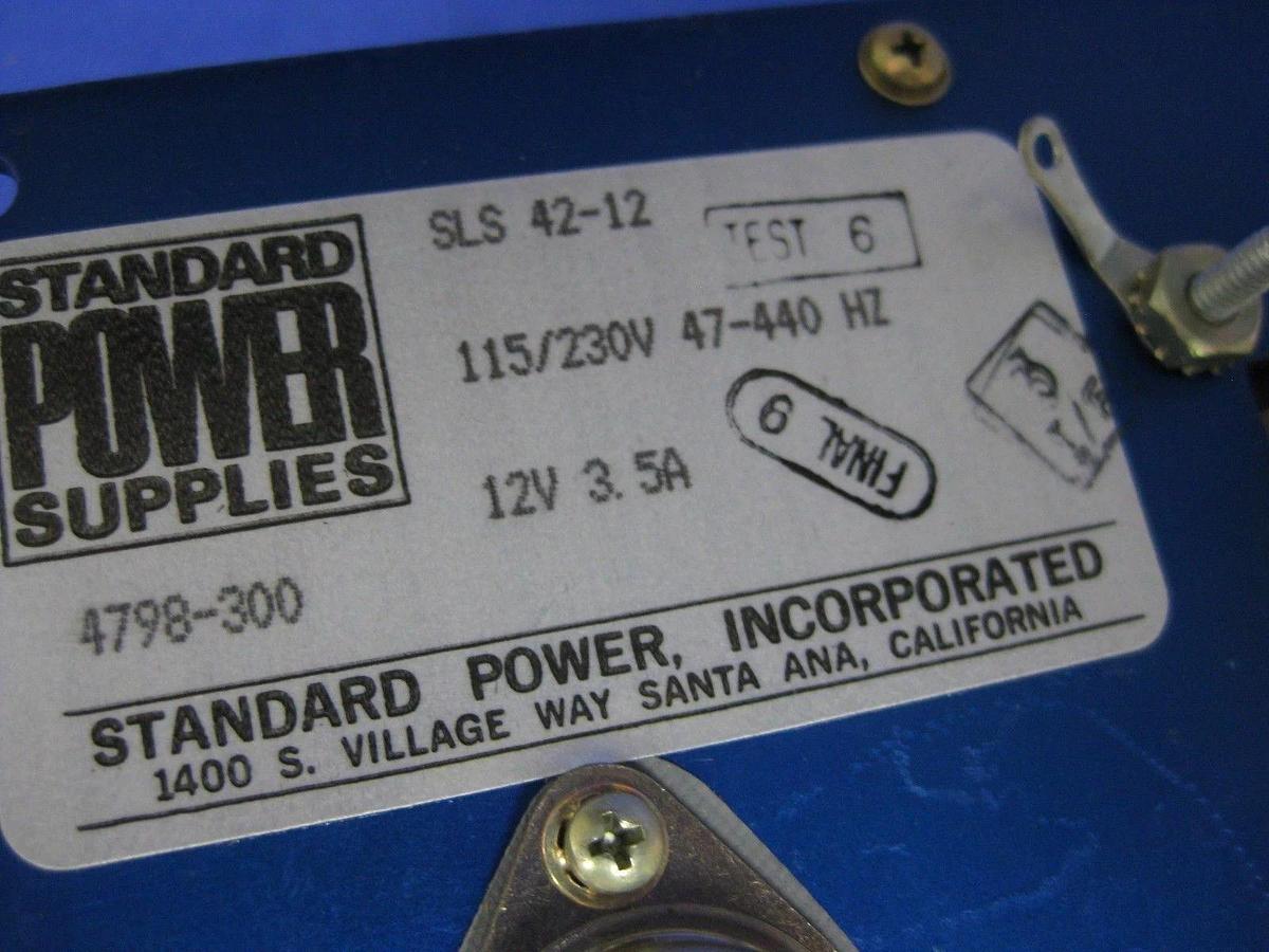 Used STANDARD POWER SLS 42-12 Power Supply 12V 3.5A, Used