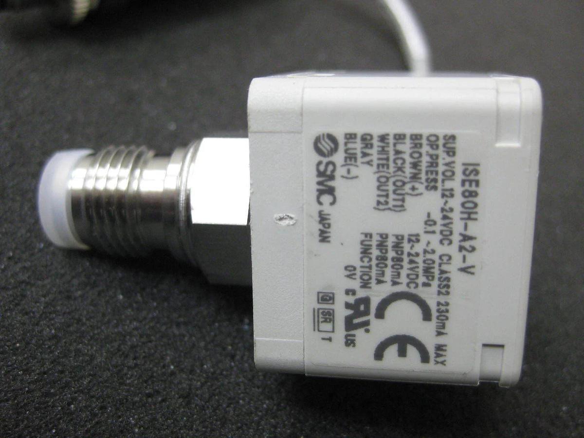 SMC ISE80H-A2-V, Digital Pressure Switch, 1/4 M VCR 2MPa, NEW, high purity