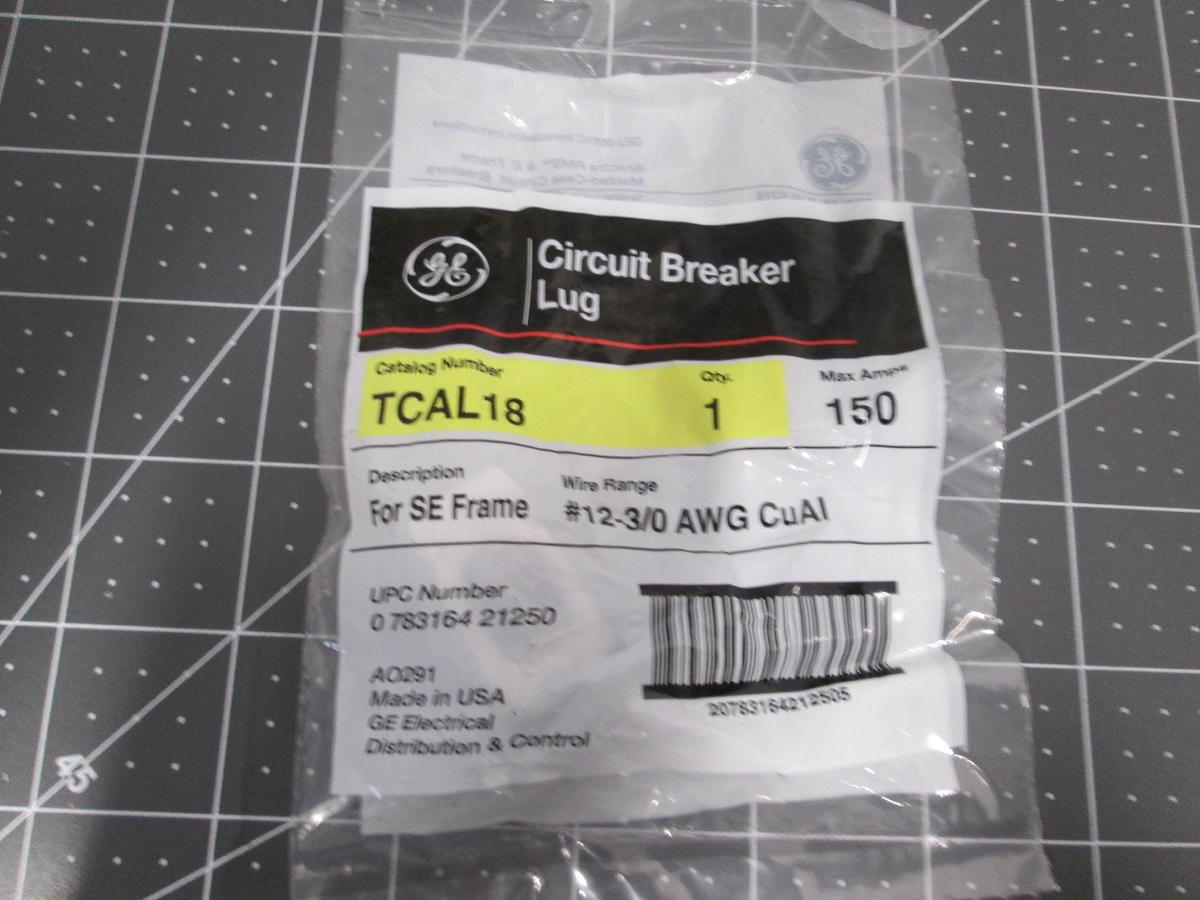 GE, TCAL18, Circuit Breaker Lugs, 150A SE150 Frame #12-3/0 AWG NEW Lot of 6