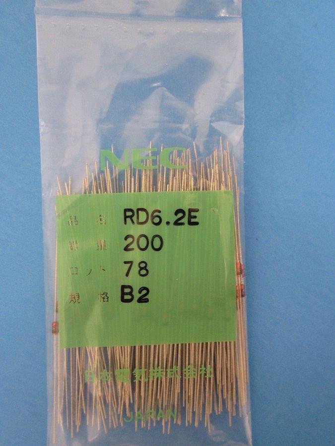 BOX of 2000 - NEW NEC RD6.2E ZENER DIODES, 6.2V 1/2W (Equivilant to NTE5013A)