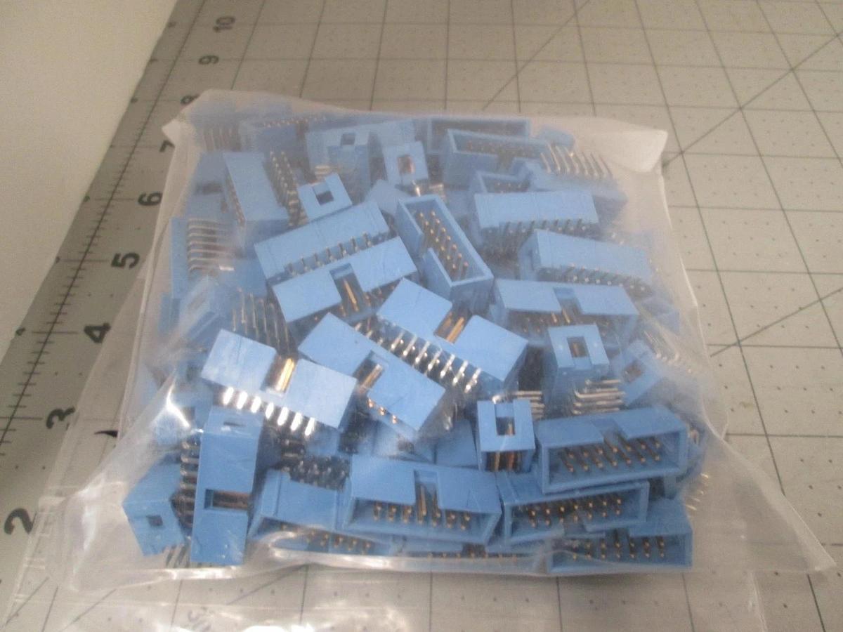 AMP, Connector, 609-1407, Ribbon, 14 Pos Male, 90 Deg Mount, New, Lot of 100
